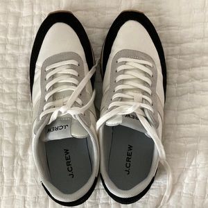 Jcrew Trainers. Black, ivory, grey suede. Size 6.5. Worn twice, new condition.